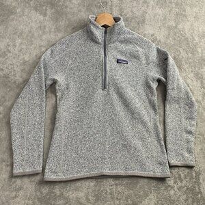Patagonia Better Sweater Women's Small 1/4 Zip Pullover Fleece Gray Outdoor Hike
